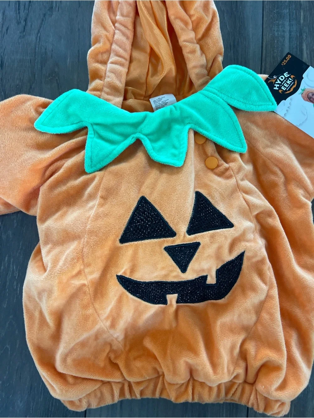 Infant Pumpkin Halloween Costume Pullover Hyde and EEK! Orange size 12-18 months